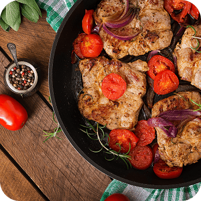 Comida en sartén